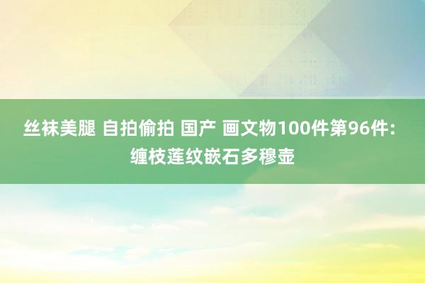 丝袜美腿 自拍偷拍 国产 画文物100件第96件: 缠枝莲纹嵌石多穆壶